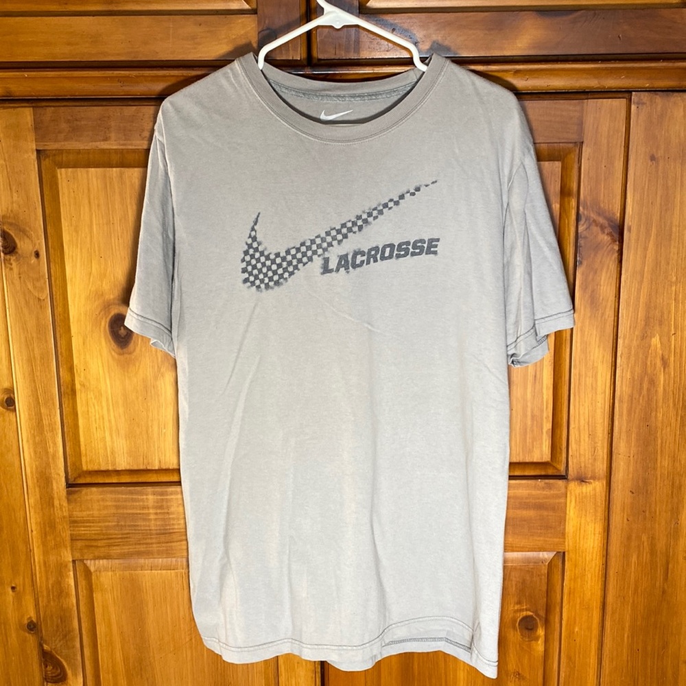 Nike Mens Gray Lacrosse Short Sleeve Shirt